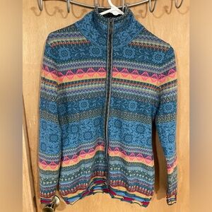 ICELANDIC DESIGN- Zip-Up Sweater, 100% Wool